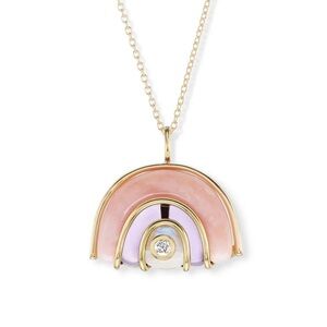 Brent Neale look-alike Small Marianne Gemstone Gold Plated Pendant